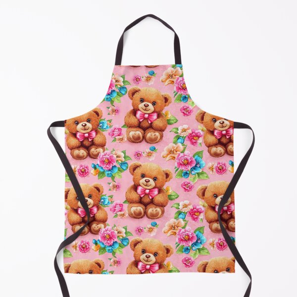 Item preview, Cute teddy bear floral pattern, cute teddy bear seamless design, cute teddy bear background with flowers, Adorable Teddy Bears with Bows on a Floral Background designed and sold by MamaDong.