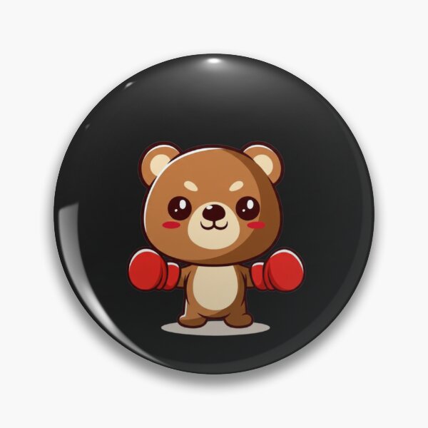 Item preview, Boxing Bear – Funny Kawaii Chibi Bear with Boxing Gloves | Premium Minimalist Workout Design designed and sold by ColorSplash123.
