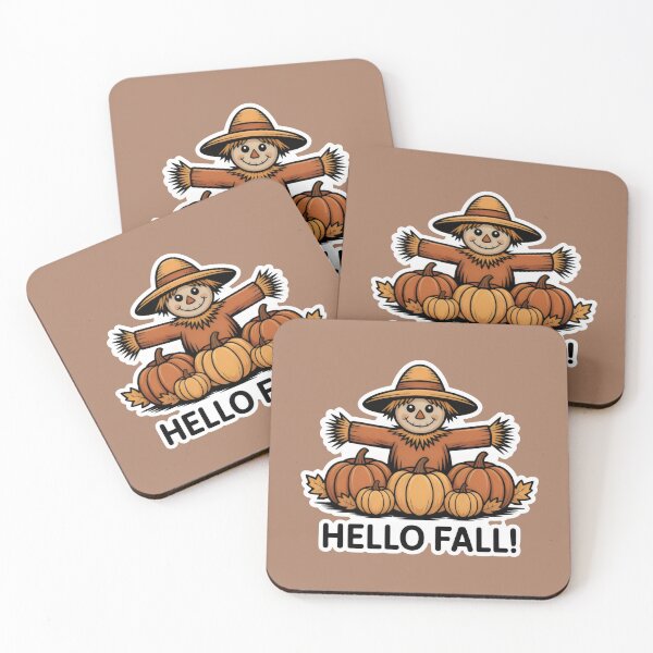 Item preview, Playful Scarecrow in Pumpkin Harvest with Fall Message designed and sold by SplashTastic.