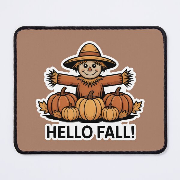 Item preview, Playful Scarecrow in Pumpkin Harvest with Fall Message designed and sold by SplashTastic.