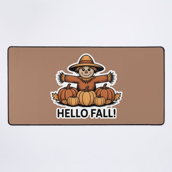 Item preview, Playful Scarecrow in Pumpkin Harvest with Fall Message designed and sold by SplashTastic.