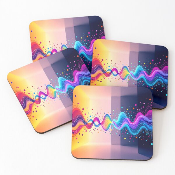 Item preview, sound waves in motion abstract art design designed and sold by SmashingDeals.