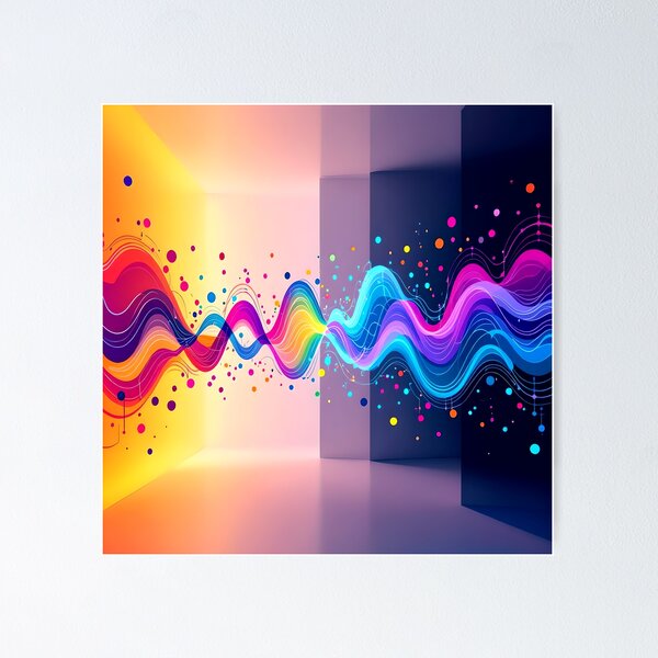 Item preview, sound waves in motion abstract art design designed and sold by SmashingDeals.