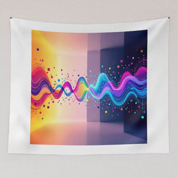 Item preview, sound waves in motion abstract art design designed and sold by SmashingDeals.