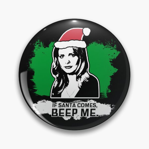 Item preview, "If Santa Comes - Beep Me" Buffy Christmas Card Design designed and sold by Vixetches.