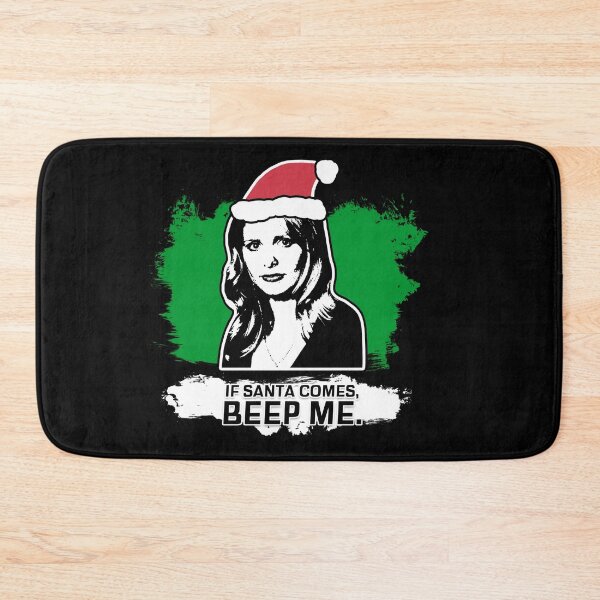 Item preview, "If Santa Comes - Beep Me" Buffy Christmas Card Design designed and sold by Vixetches.