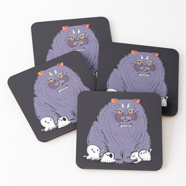 Item preview, bone daddy chonky cat - spooky halloween cat with skulls designed and sold by crestfallenmermaid.
