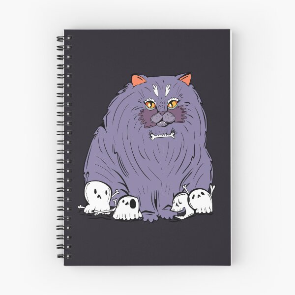 Item preview, bone daddy chonky cat - spooky halloween cat with skulls designed and sold by crestfallenmermaid.