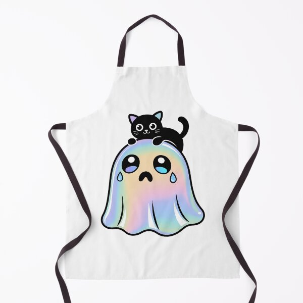 Item preview, Neon colorful ghost with cat and tears- halloween boo scary sheet ghost  designed and sold by cocomelon168.