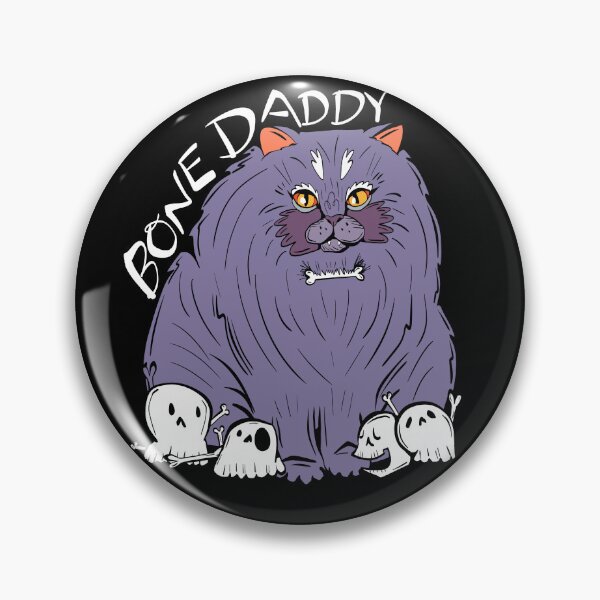 Item preview, bone daddy chonky cat - spooky halloween cat with skulls 2 designed and sold by crestfallenmermaid.