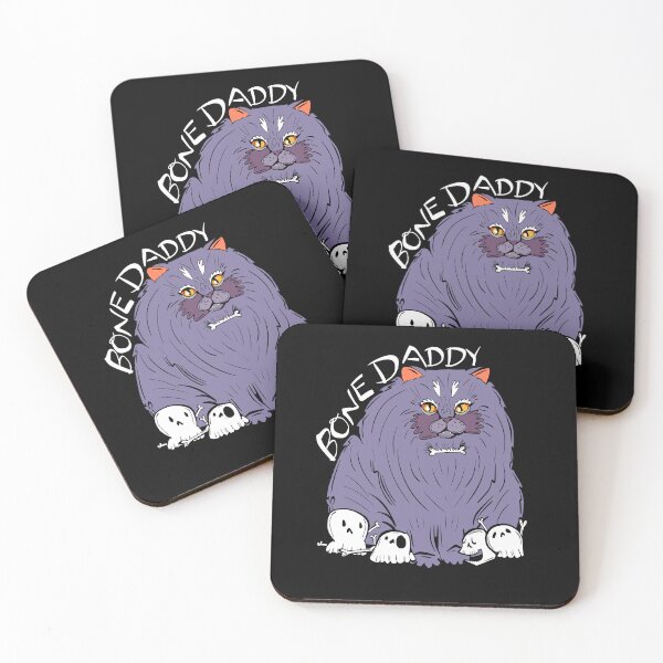 Item preview, bone daddy chonky cat - spooky halloween cat with skulls 2 designed and sold by crestfallenmermaid.