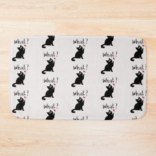 Item preview, What? Cat with Knife – Creepy Cute Black Cat Design designed and sold by Playful Strokes pom@pom.