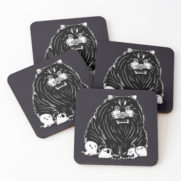 Item preview, bone daddy chonky cat - spooky halloween cat with skulls 3 designed and sold by crestfallenmermaid.