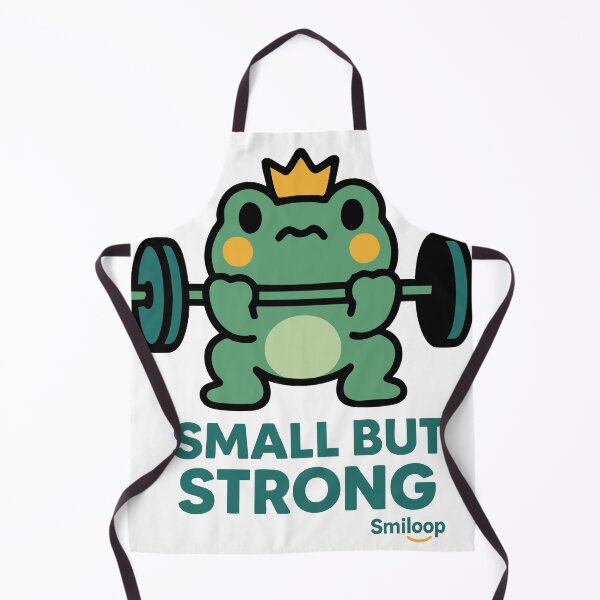 Item preview, Small but Strong – Cute Frog Lifting Dumbbells designed and sold by Smiloop Kivivi.