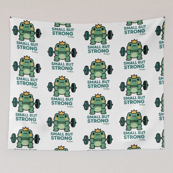 Item preview, Small but Strong – Cute Frog Lifting Dumbbells designed and sold by Smiloop Kivivi.