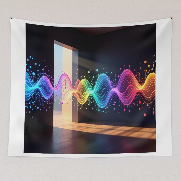 Item preview, sound waves dark room action abstract design designed and sold by SmashingDeals.