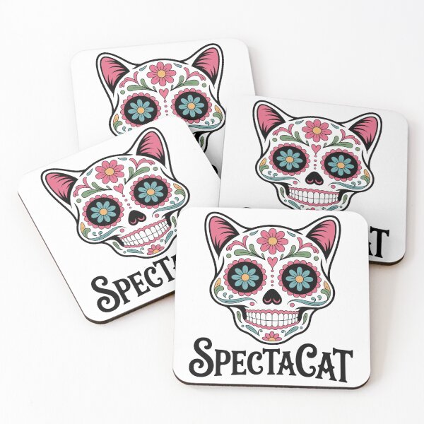 Item preview, SpectaCat – Day of the Dead Sugar Skull Cat Illustration designed and sold by bimumonji.