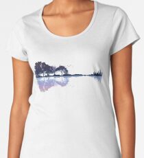 Natur Gitarre Premium Rundhals-Shirt