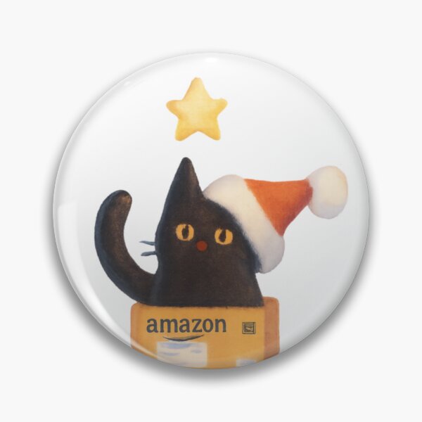 Item preview, Naughty Cat In Amazon Box With Santa Hat designed and sold by TheWishingShed.