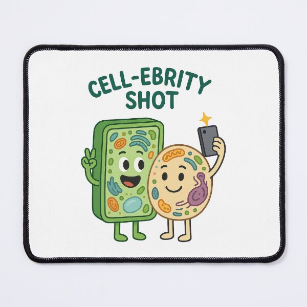 Item preview, Cell-ebrity Shot Funny Science Design - Cute Plant and Animal Cell Pun Art designed and sold by inkoutninja.