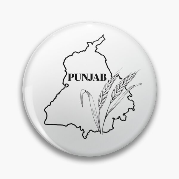 Item preview, punjab map with punjab write in the middle designed and sold by meetart15.