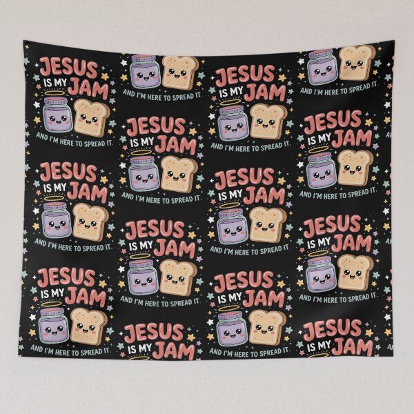 Item preview, Jesus is My Jam and I'm Here to Spread It - Funny Christian Bible Verse Faith designed and sold by LovelyEvaDesign.