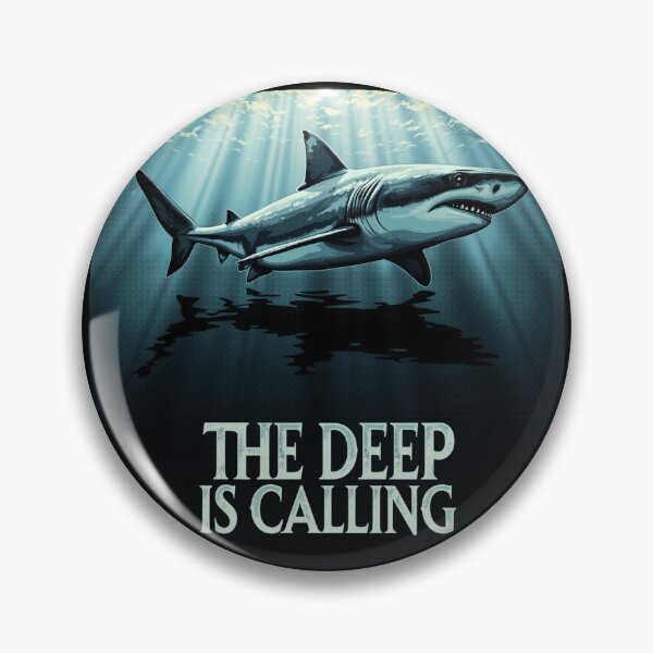 Item preview, Deep is Calling Shark Marine Life Ocean designed and sold by Blok45.