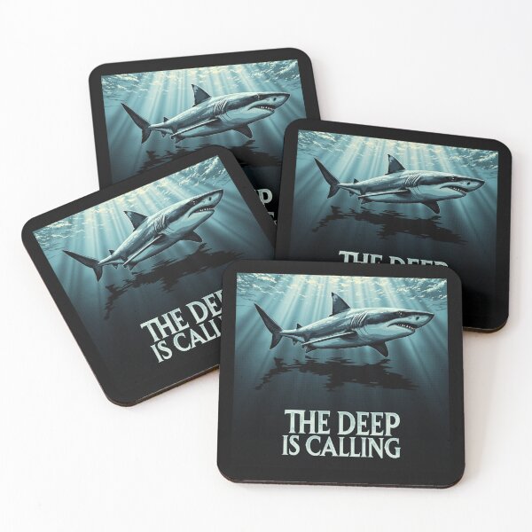 Item preview, Deep is Calling Shark Marine Life Ocean designed and sold by Blok45.
