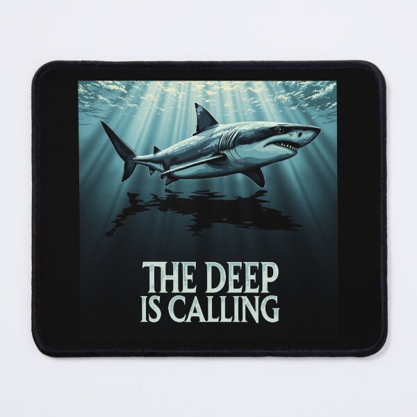 Item preview, Deep is Calling Shark Marine Life Ocean designed and sold by Blok45.