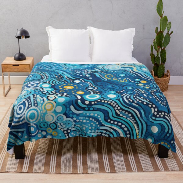Item preview, Aboriginal Inspired Dot Art - With Waves of Ocean designed and sold by GrinGalore.