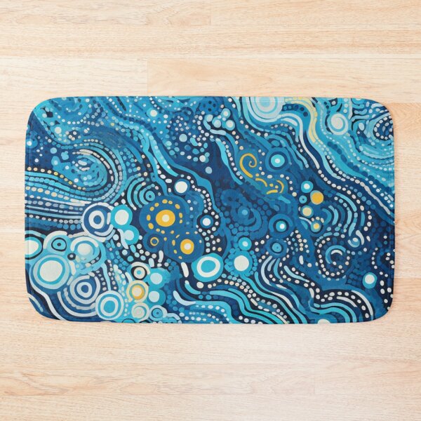 Item preview, Aboriginal Inspired Dot Art - With Waves of Ocean designed and sold by GrinGalore.