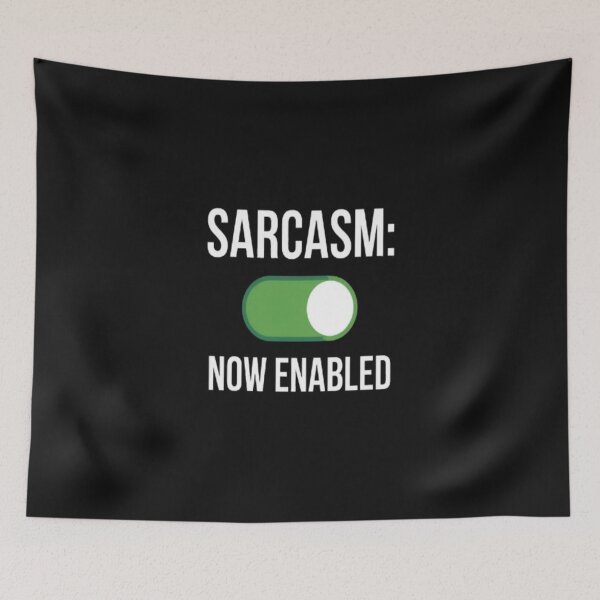 Item preview, Sarcasm Now Enabled Computer Design Slogan designed and sold by JustForYouGifts.