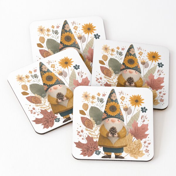 Item preview, Autumn Gnome with Sunflower Hat – Cozy Fall Illustration designed and sold by Maya75.