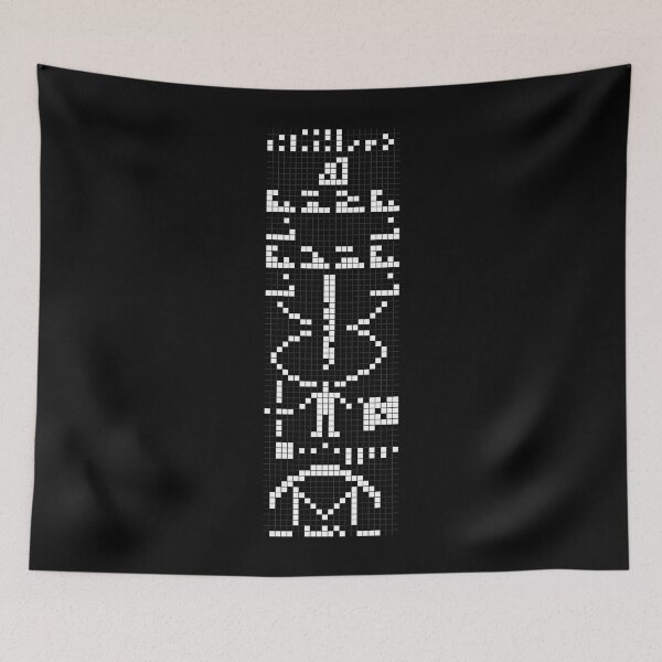 Item preview, Arecibo Message Black And White designed and sold by jackyezujick.
