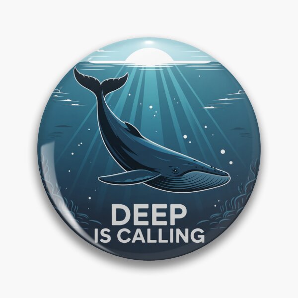 Item preview, Deep is Calling Whale Marine Life Ocean designed and sold by Blok45.