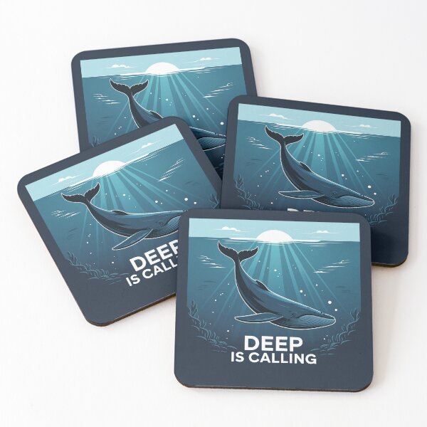 Item preview, Deep is Calling Whale Marine Life Ocean designed and sold by Blok45.