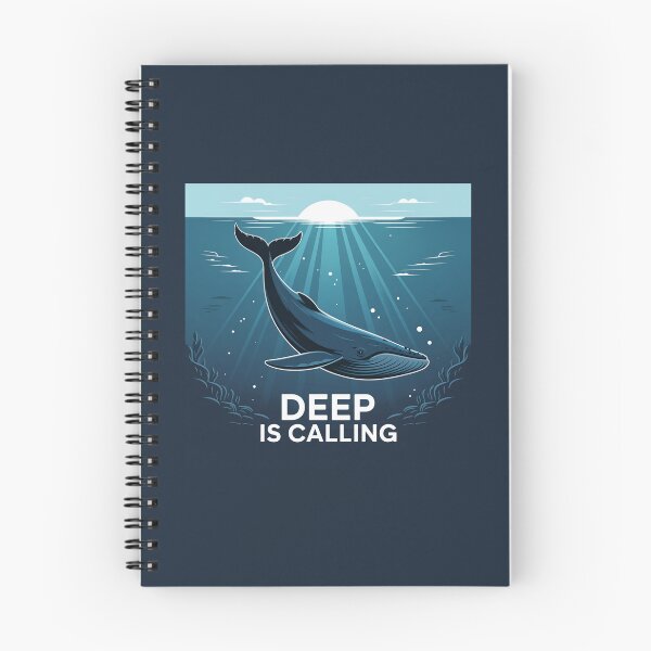 Item preview, Deep is Calling Whale Marine Life Ocean designed and sold by Blok45.