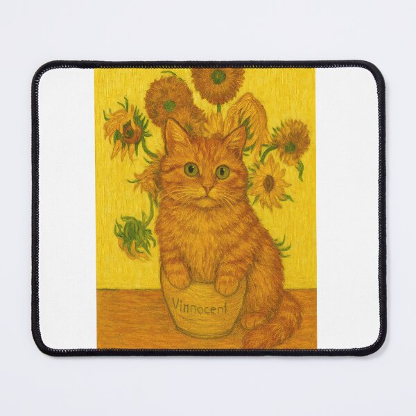 Item preview, Innocent Eyes, Only Love Remains – Funny Cat Art with Sunflowers designed and sold by ArtTrader J.