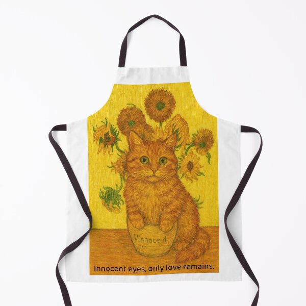 Item preview, Innocent Eyes, Only Love Remains – Funny Cat Art with Sunflowers designed and sold by ArtTrader J.