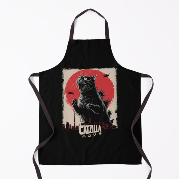 Item preview, Catzilla  Black Cat Kaiju Japanese Monster Attack designed and sold by DedeRLong.