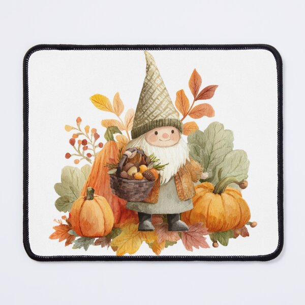 Item preview, Cozy Autumn Gnome with Pumpkins and Acorns – Whimsical Fall Illustration designed and sold by Maya75.