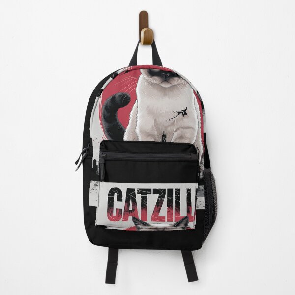 Item preview, Catzilla Siamese Cat City Under Siege Funny Vintage Japanese designed and sold by DedeRLong.