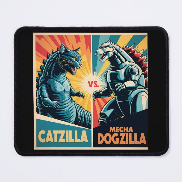 Item preview, Catzilla Vs Mecha Dogzilla designed and sold by DedeRLong.