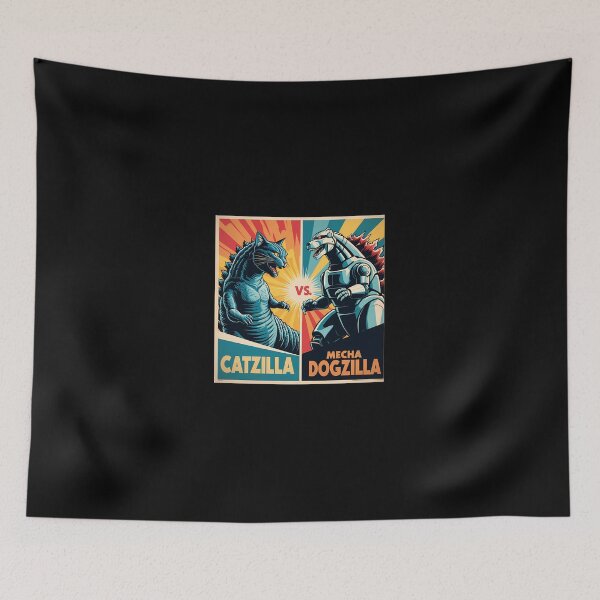 Item preview, Catzilla Vs Mecha Dogzilla designed and sold by DedeRLong.