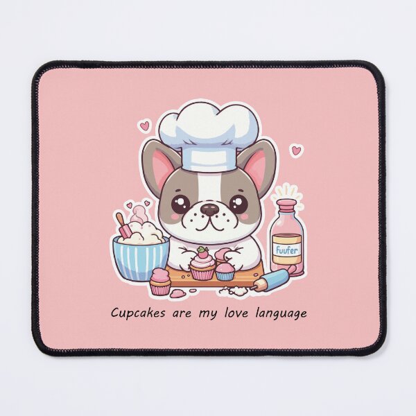 Item preview, Kawaii French Bulldog Baking Cupcakes designed and sold by PetsClan.