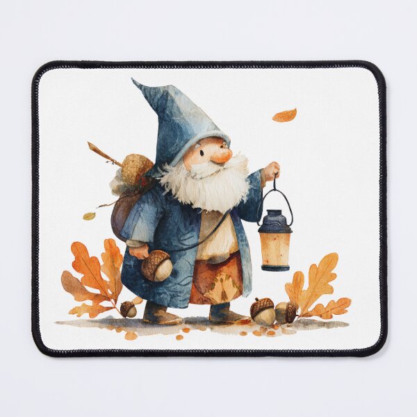 Item preview, Autumn Gnome with Lantern and Acorns – Whimsical Fall Illustration designed and sold by Maya75.