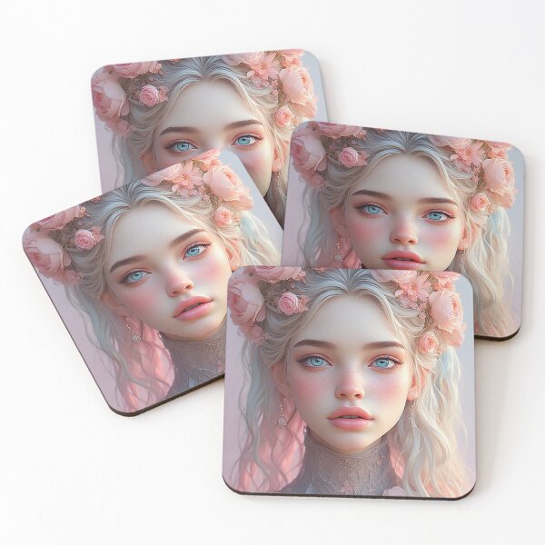 Item preview, Enchanting Blossom-Adorned Portrait designed and sold by kiwiartyfarty.
