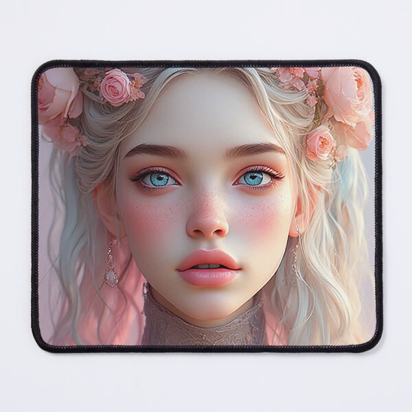 Item preview, Enchanting Blossom-Adorned Portrait designed and sold by kiwiartyfarty.