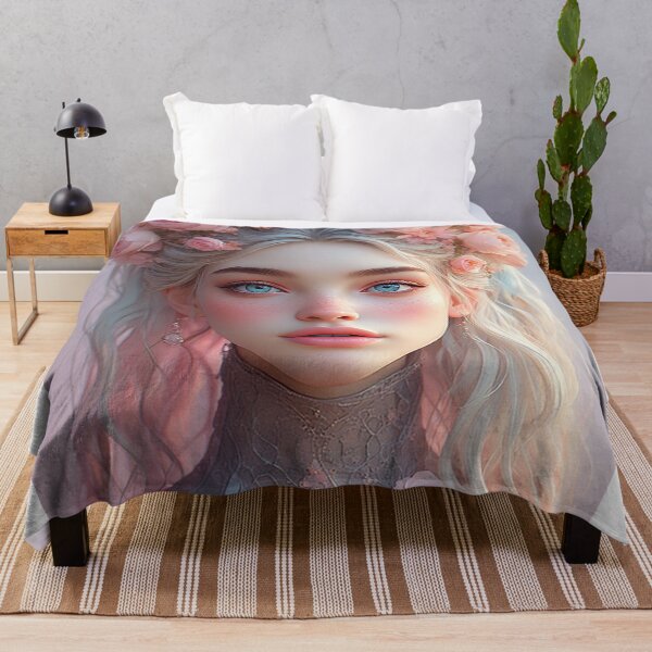 Item preview, Enchanting Blossom-Adorned Portrait designed and sold by kiwiartyfarty.
