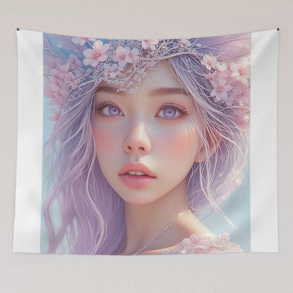 Item preview, Fantasy Flora Crowned Portrait designed and sold by kiwiartyfarty.